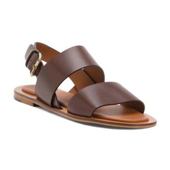 Mansur Gavriel Shoes - MANSUR GAVRIEL Made In Italy Leather Double Strap Sandals